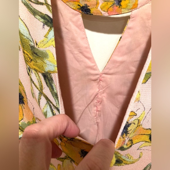 NWT, Free People Tegan Dress, Size 2, Pink Yellow Floral - Picture 12 of 16